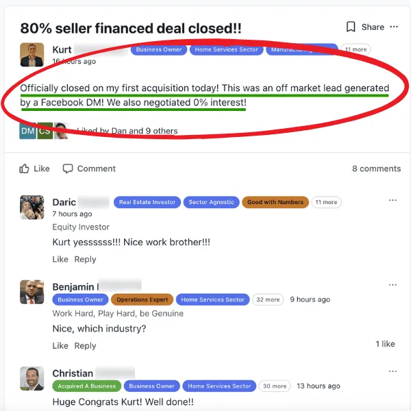 Protégé student testimonial screenshot 1