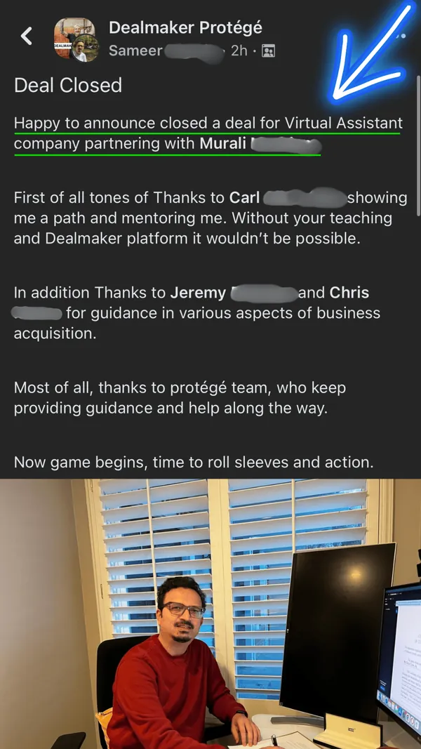 Protégé student testimonial screenshot 5