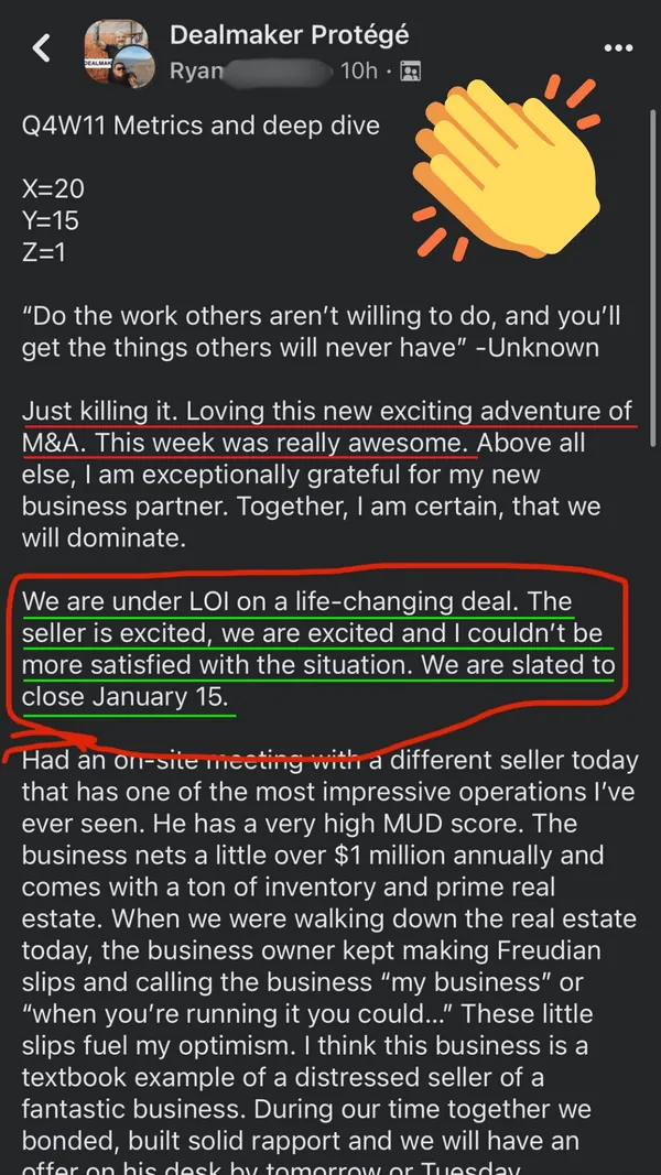 Protégé student testimonial screenshot 7