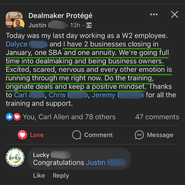 Protégé student testimonial screenshot 18